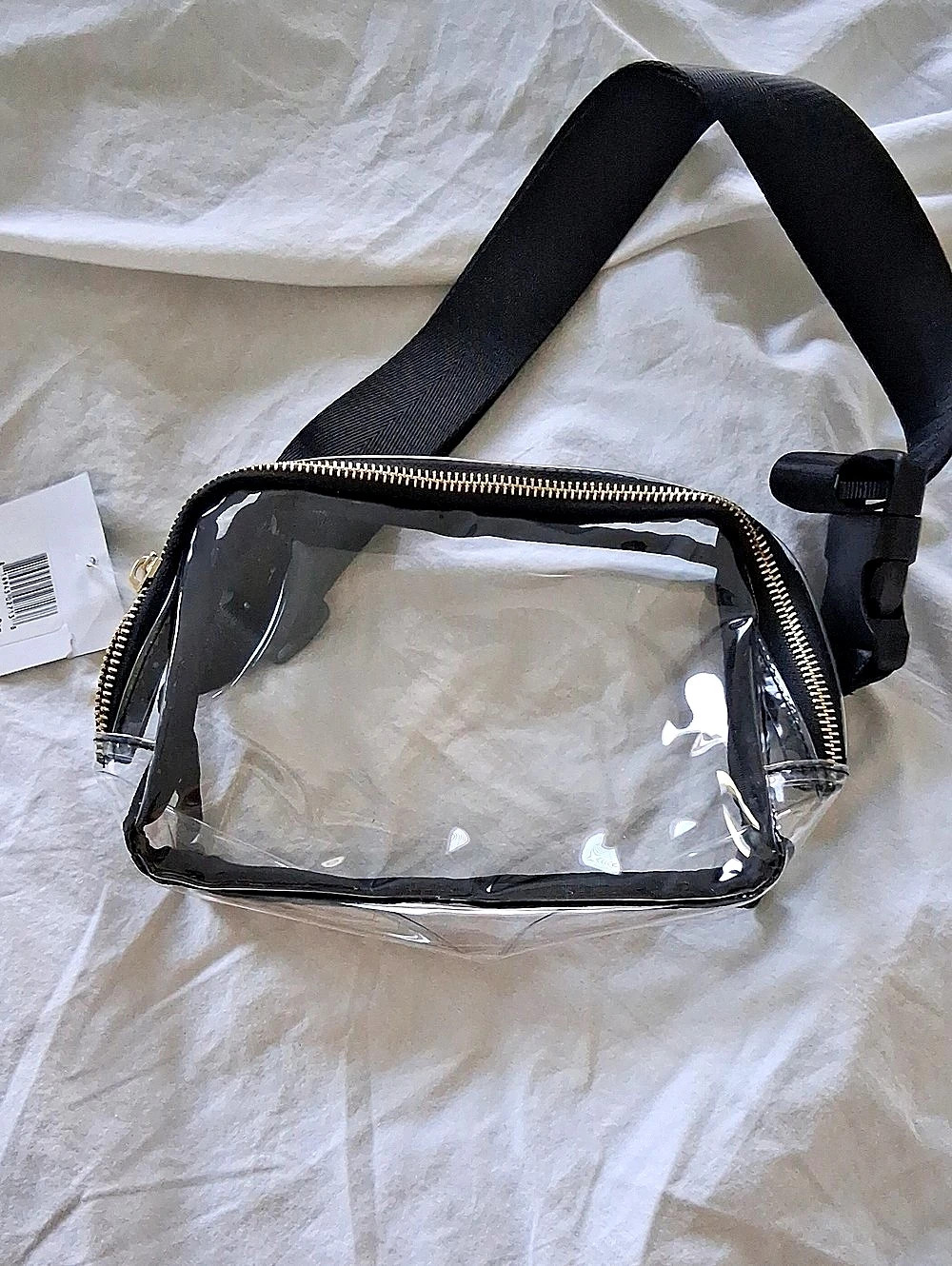 Clear Black Waist Pack Bag NWT